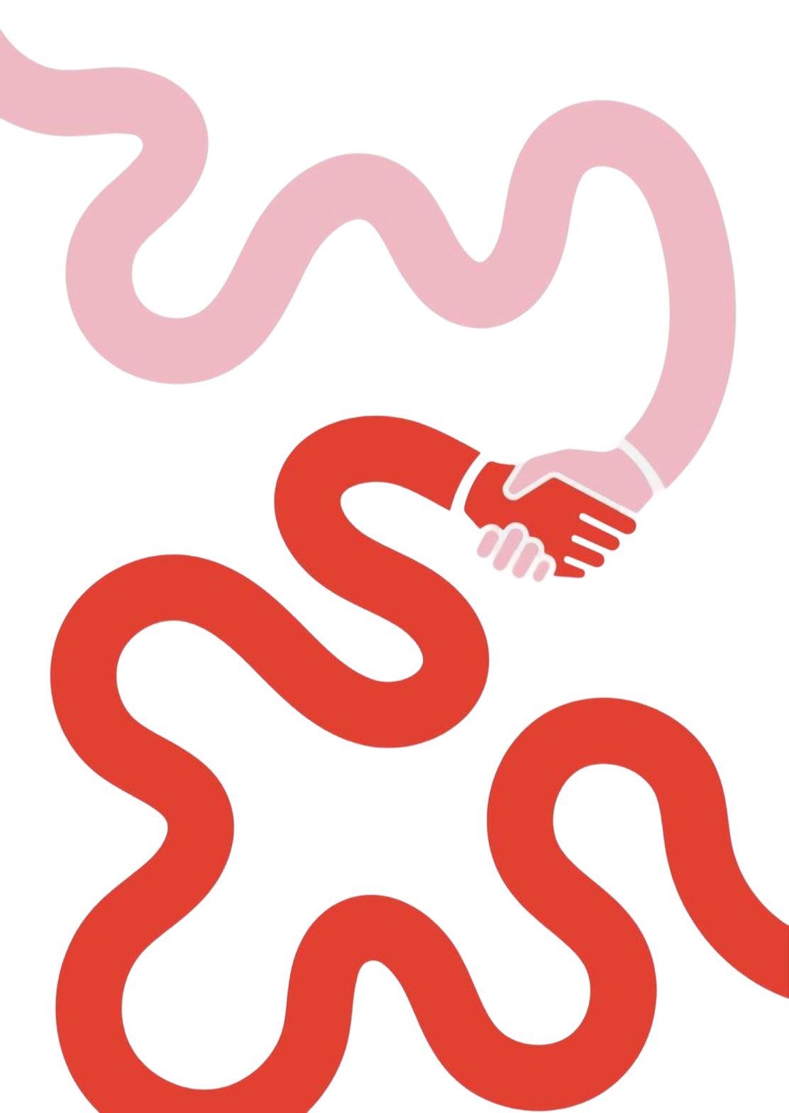 two hands meeting